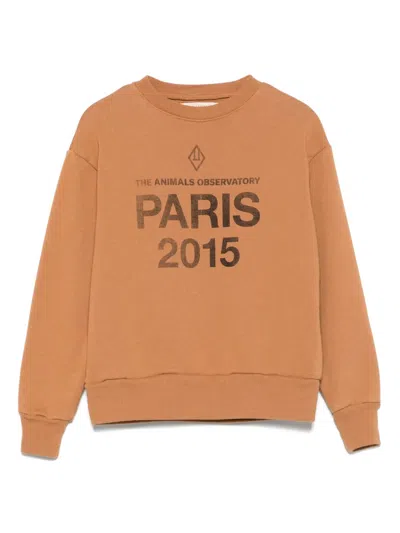 The Animals Observatory Kids' Crew Neck Jumper In Brown