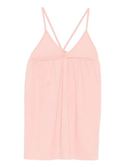 The Animals Observatory Babies' Cross-back Dress In Pink