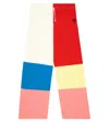 The Animals Observatory Crow Colorblocked Cotton Pants In Multicolor Logo