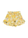 The Animals Observatory Dove Ruffled Shorts In Yellow