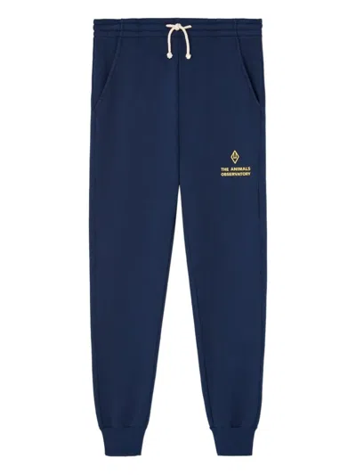 The Animals Observatory Draco Drawstring Track Pants In Blue