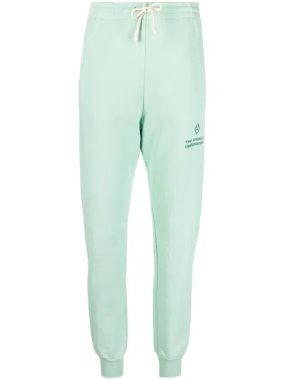 The Animals Observatory Draco Logo-print Cotton Track Pants In Green