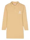 The Animals Observatory Dragon Logo-print Polo Dress In Neutrals