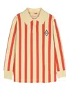 The Animals Observatory Eel Striped Polo Shirt In Yellow