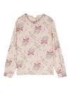 The Animals Observatory Eiffel Seagull Cotton Blouse In Pink
