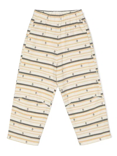 The Animals Observatory Kids' Elephant Canvas Trousers In White