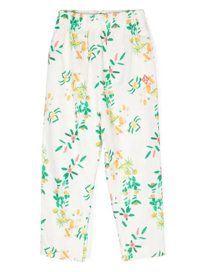 The Animals Observatory Elephant Cotton Trousers In 白色