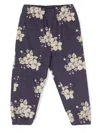 The Animals Observatory Elephant Floral-print Trousers In Blue