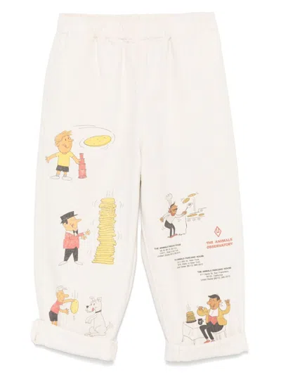 The Animals Observatory Kids' Elephant Trousers In Neutrals