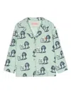 The Animals Observatory Falcon Single-breasted Blazer In Green