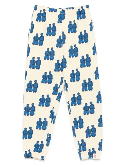 The Animals Observatory Kids' Figure-print Tracksuit Bottoms In Multi