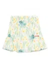 The Animals Observatory Floral-print Skirt In White