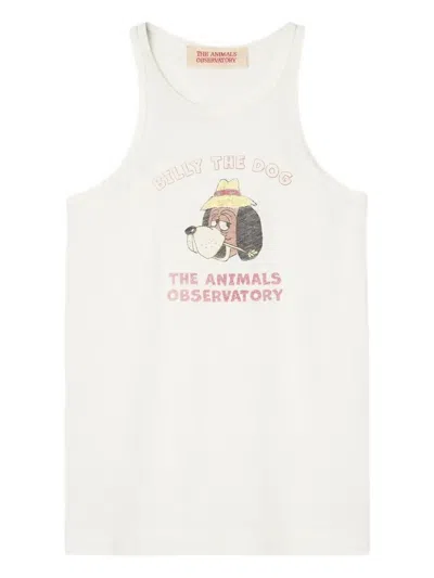 The Animals Observatory Kids' Frog Graphic Tank Top In White