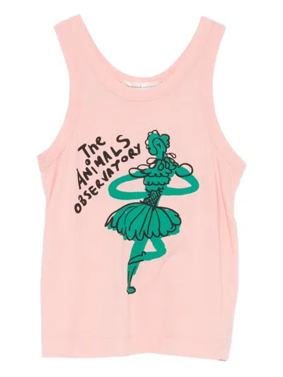 The Animals Observatory Kids' Frog Graphic-print Tank Top In Multi