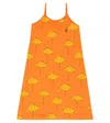 The Animals Observatory Gazel Printed Cotton Dress In Orange Umbrella