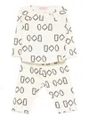 The Animals Observatory Geometric-print Tracksuit Set In White