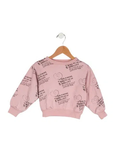 Pre-owned The Animals Observatory Babies' Girls Graphic Sweatshirt In Pink