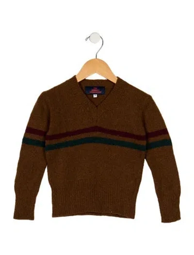 Pre-owned The Animals Observatory Babies' Girls Solid Sweater In Brown