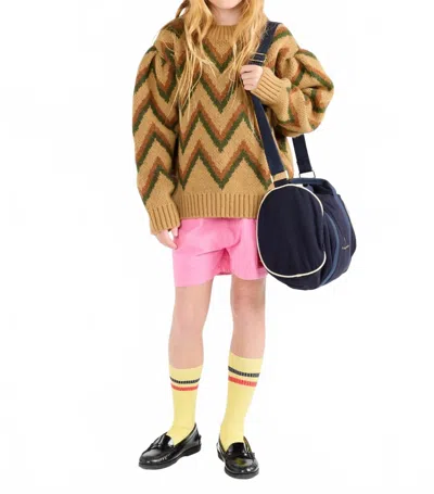 The Animals Observatory Kids' Gollie Sweater In Brown/green