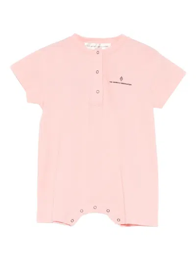The Animals Observatory Babies' Goose Short-sleeve Shorties In Pink