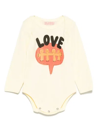 The Animals Observatory Babies' Graphic-print Body In Yellow
