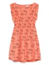 The Animals Observatory Graphic-print Dress In Orange
