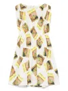 The Animals Observatory Graphic-print Dress In White
