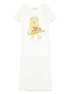 The Animals Observatory Graphic-print T-shirt Dress In White