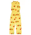 The Animals Observatory Grasshoper Printed Cotton Jumpsuit In Yellow Fruits