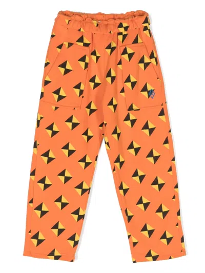 The Animals Observatory Kids' Horse Graphic-print Track Pants In Orange