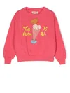 The Animals Observatory Illustrated Logo-print Sweatshirt In Rosa