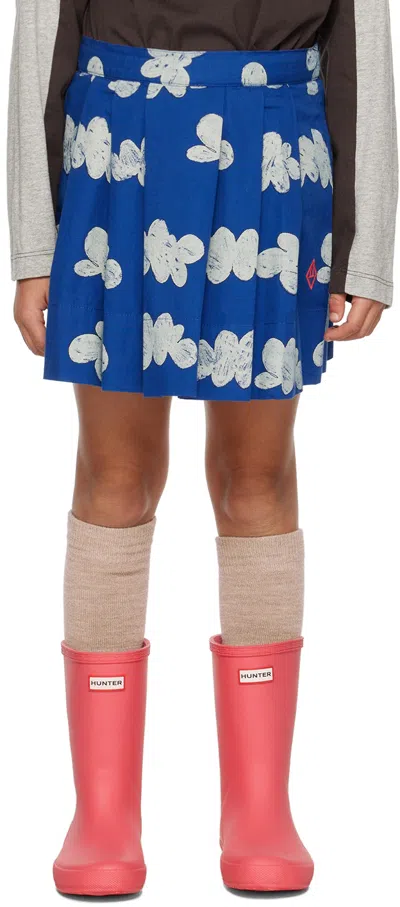 The Animals Observatory Kids Blue Cloud Skirt In Deep Blue
