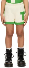 The Animals Observatory Kids White Spider Shorts In White