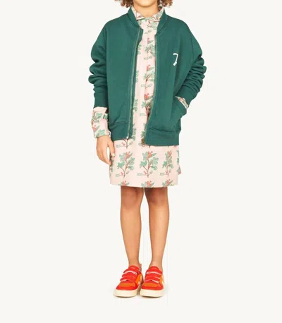 The Animals Observatory Kids Zebra Sweatshirt In Dark Green