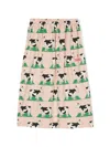 The Animals Observatory Ladybug Long Skirt In Pink