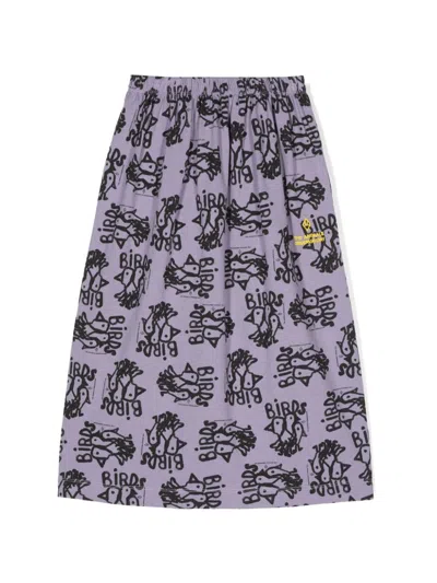 The Animals Observatory Kids' Ladybug Long Skirt In Purple