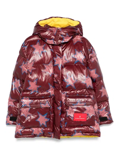 The Animals Observatory Babies' Lemur Star-print Puffer Jacket In Multi