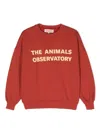 The Animals Observatory Leo Cotton Sweatshirt In Red