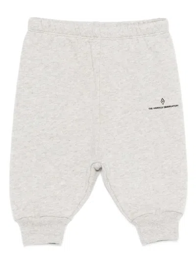 The Animals Observatory Babies' Logo-detail Sweatpants In Animal Print