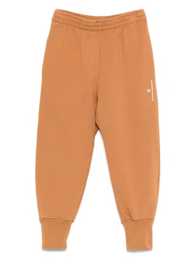 The Animals Observatory Kids' Logo-detail Sweatpants In Brown