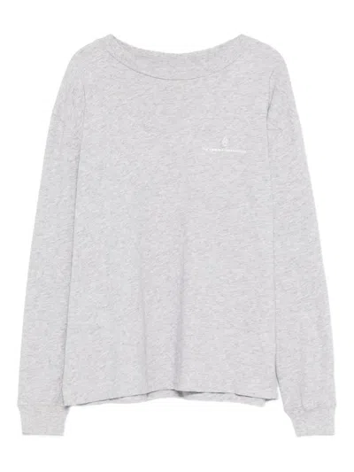The Animals Observatory Kids' Logo-detail Sweatshirt In Grey