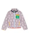 The Animals Observatory Logo-embroidered Zip-up Jacket In Purple