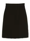 The Animals Observatory Logo-patch Pleated Skirt In Black
