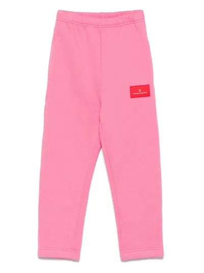 The Animals Observatory Kids' Logo-patch Sweatpants In Pink