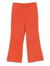 The Animals Observatory Logo-print Flared Trousers In Red