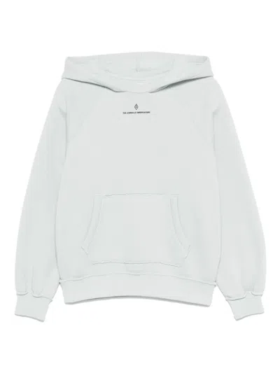 The Animals Observatory Kids' Logo-print Hoodie In Blue