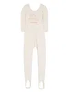 The Animals Observatory Logo-print Long-sleeve Jumpsuit In Neutrals