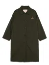 The Animals Observatory Logo-print Raincoat In Green