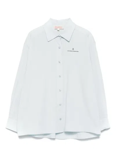 The Animals Observatory Kids' Logo-print Shirt In Blue