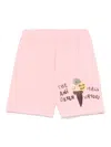 The Animals Observatory Logo-print Shorts In Pink